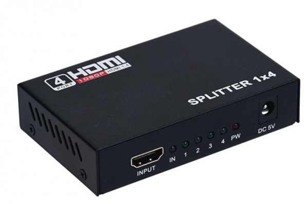 Сплитер от HDMI към 4 HDMI , със захранване - 18263