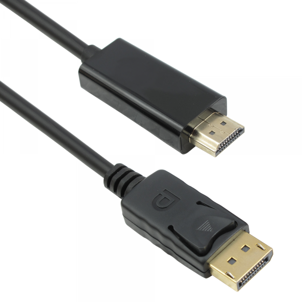 Кабел DeTech DP HDMI M/M, 14+1 cooper, 1.8м, Черен - 18273