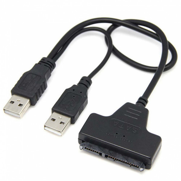 Преходник, No brand, USB 2.0 към SATA, Черен - 18296