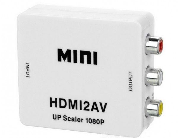 Конвертор, No brand, HDMI към AV (3RCA), Бял - 18301