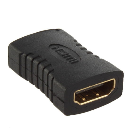 Преходник DeTech HDMI F - HDMI F, Черен - 17106