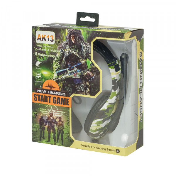 Слушалки за мобилни устройства Oakorn AK13, Микрофон, 3.5mm, Камуфлаж - 20520