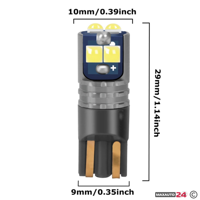 Диодни крушки 3032 6SMD - 12/24V 2бр/к-т