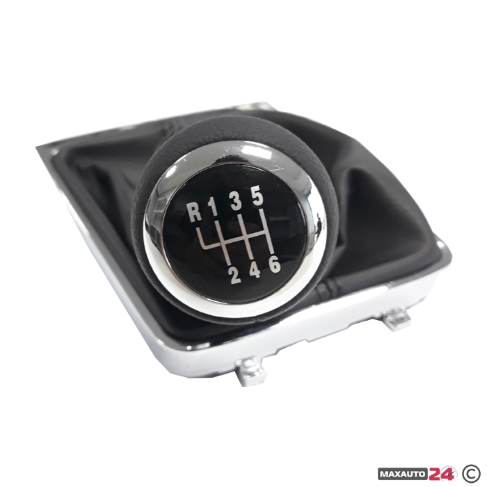 Топка за скоростен лост с маншон подходяща за VW Passat B6 06-12 с 6 скорости - черен конец