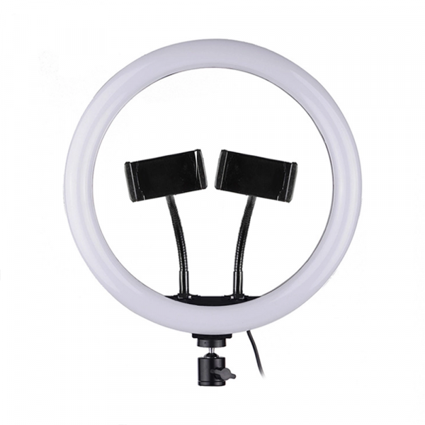 LED Ring осветление No brand M33, 33см, 25W, С 2 скоби, Черен - 40125