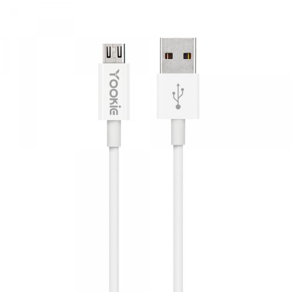 Кабел за данни Yookie CB1, Micro USB, 3.0m, Бял - 40149