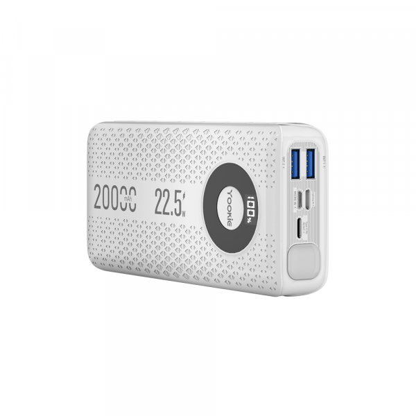 Преносима батерия Yookie YO12, 20000mAh, 22.5W, Бял - 87061