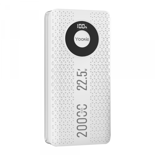 Преносима батерия Yookie YO12, 20000mAh, 22.5W, Бял - 87061