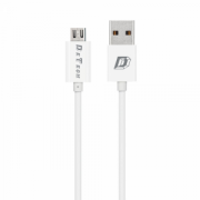 Кабели за данни DeTech, 10бр. Micro USB, 1.0m, Бял - 14143