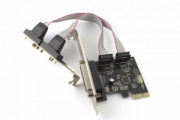 Платка PCI-E  към  Serial + Parallel port No brand-17474