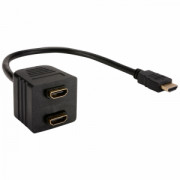 Сплитер HDMI No brand, HDMI към HDMI 2H, Черен - 18182