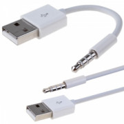 Кабел USB - 3.5mm Аудио, DeTech, 10см  - 18238