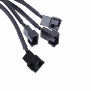 Кабел No brand, Y-Сплитер, За вентилатори, MOLEX към 4x4PIN, 0.3m, Черен - 18322