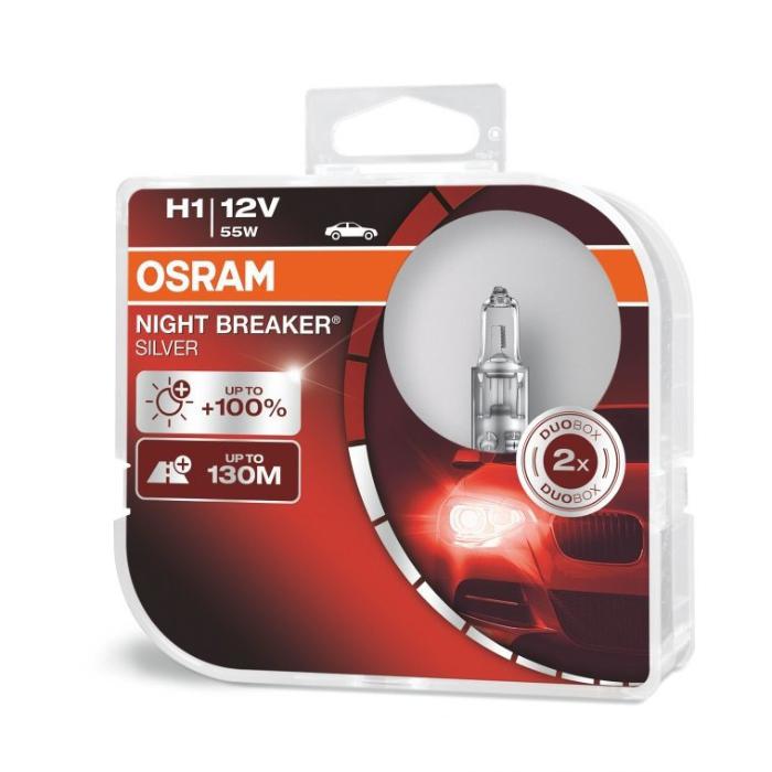 Халогенни крушки Osram Night Breaker Silver  H1 2бр/к-т