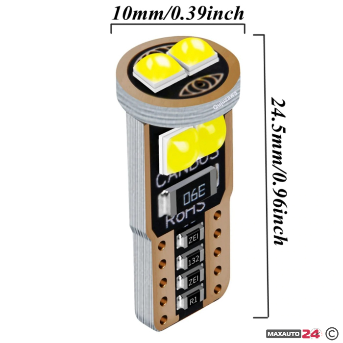 Диодни крушки 3031 6SMD - 12V 2бр/к-т