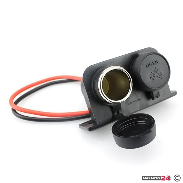 Разклонител за запалка 047 / 2 гнезда 12-24V