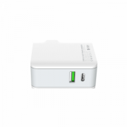 Мрежово зарядно устройство LDNIO A4403C, 1xUSB, 1xType-C PD, С Micro USB кабел, Бял - 40091