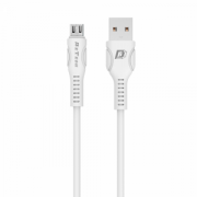 Кабел за данни DeTech DE-C27M, Micro USB, 1.0m, Бял - 40109