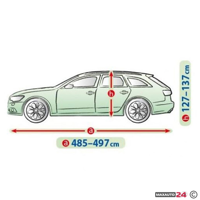 Покривало Kegel серия Mobile размер XXL сиво за хечбек/комби
