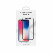 Стъклен протектор за целия дисплей No brand, за iPhone X / XS / 11 Pro, 5D, 0.3 mm, Бял - 52374