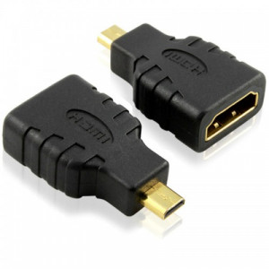 Преходник DeTech HDMI F - Micro Hdmi M, Черен - 17120