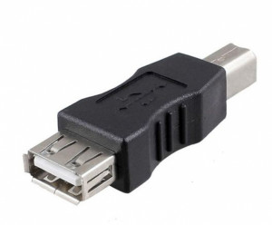 Преходник No brand, USB F към USB B M, Черен - 17137