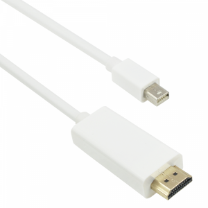 Кабел No brand, MINI DP - HDMI M,  1.8m, Бял -18217