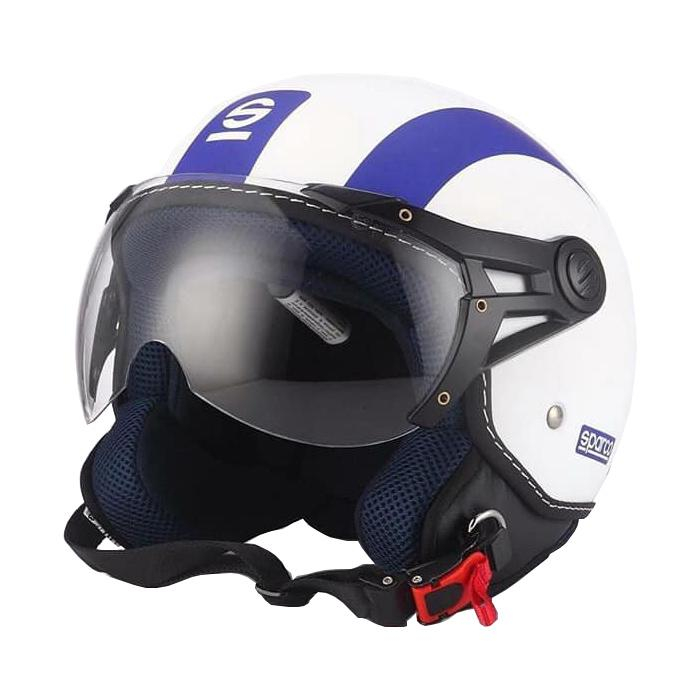 Каска за мотор Sparco BHR sp-501 бяло / синя 13206 размер L