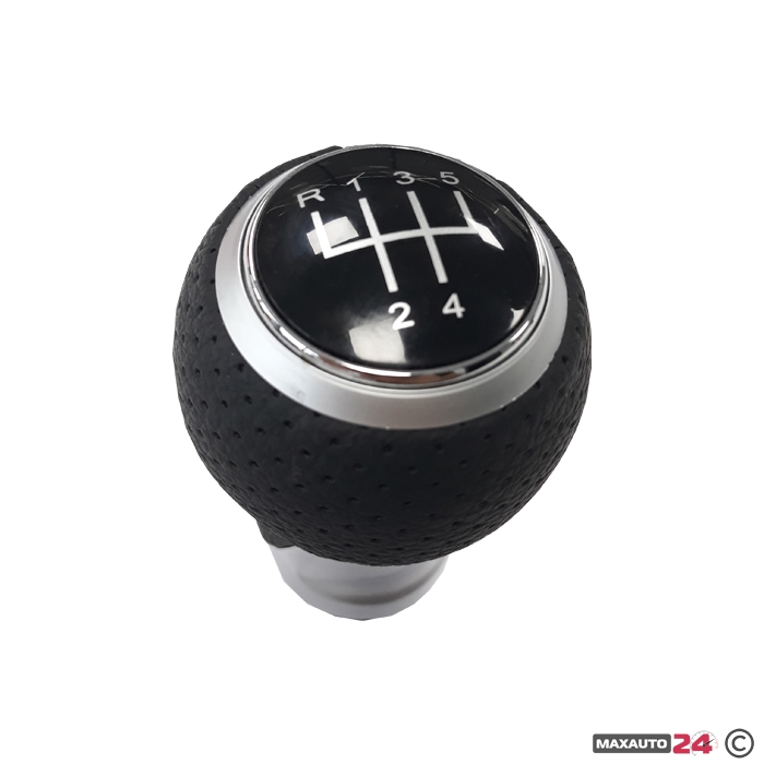 Топка за скоростен лост за Audi A3 (98-08) / A4 (02-08) - със 5 скорости - перфорирана кожа