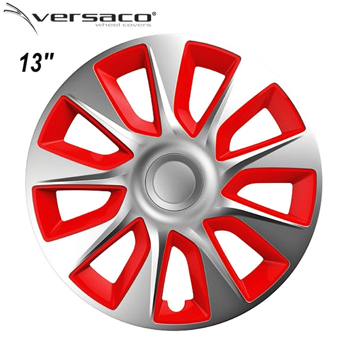 Тасове за джанти 13'' Versaco Stratos Silver / Red