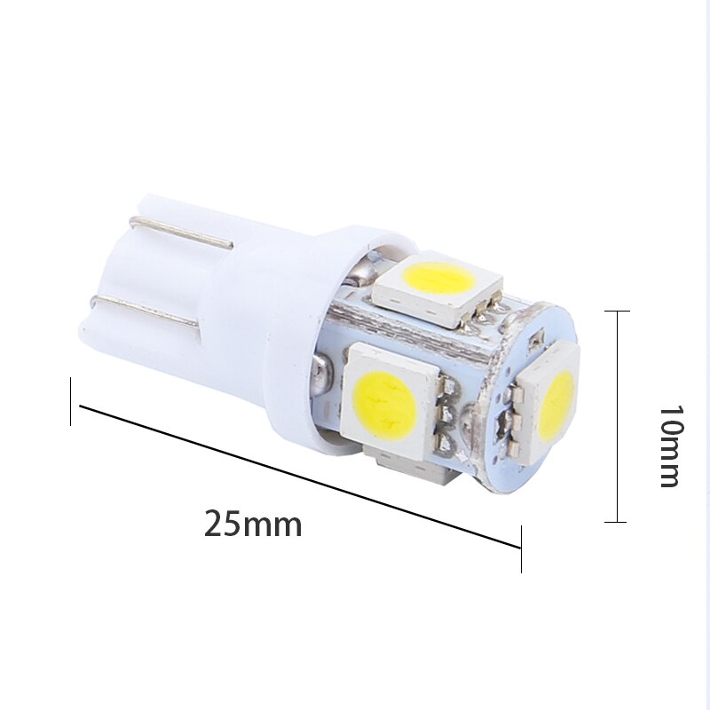 LED Лед Диодни Крушки За Габарит, Т10 W5W, 5 SMD, 12V, 6 Цвята Светлина