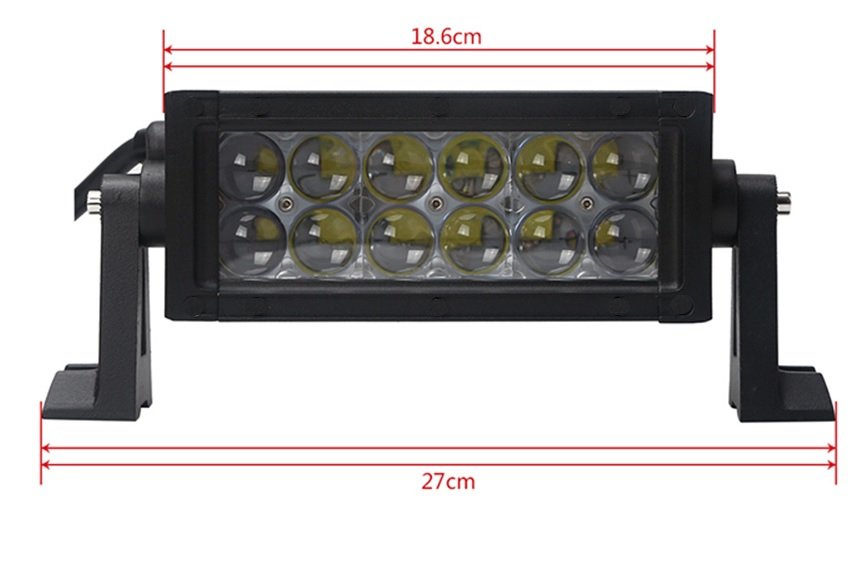 27 См 36W Мощен 4D 4Д Епистар Led Bar Лед Диоден Бар Прожектор 12V 24V 2160 Лумена