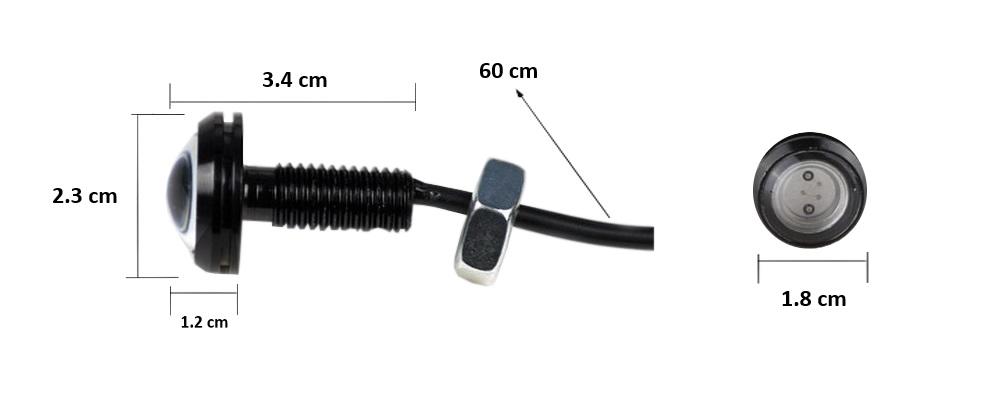 Комплект дневни DRL LED Eagle Eye червени светлини 12V, 2 бр.