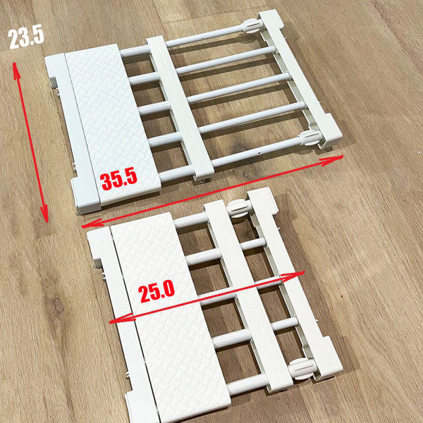 Разтегаема стойка-органайзер  за гардероб и шкаф CLOSET DIVIDER RACK SHELF с дължина от 23 см до 35,5 см, BF22