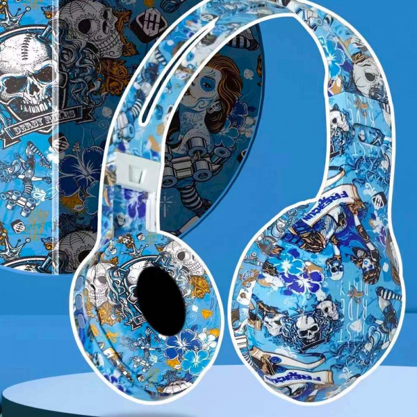 Нови безжични Bluetooth слушалки Trend BK-32, графити, стерео слушалки