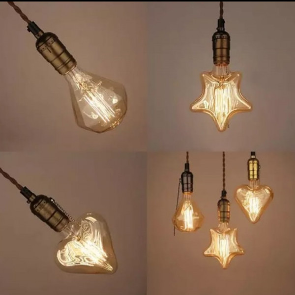 6W led винтидж крушка димираща кехлибар, енергоспестяваща, рубин, BF22