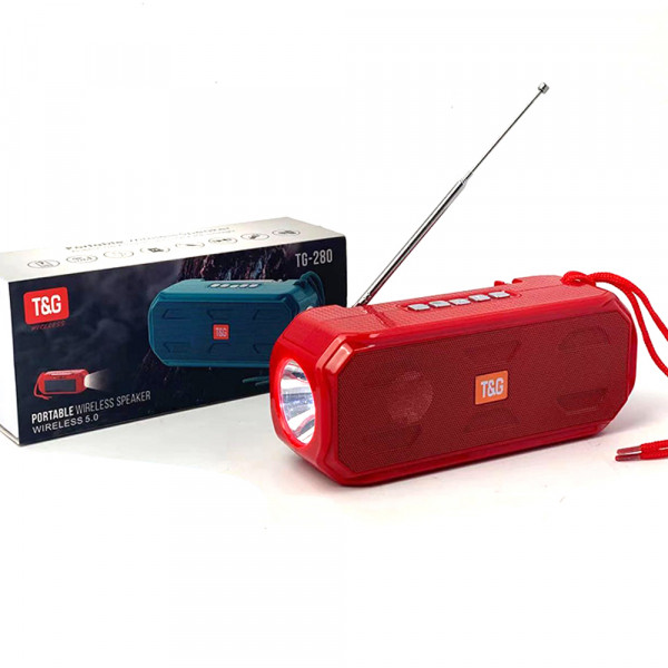 Луксозна Bluetooth колона със соларен панел TG-280 - мощен фенер, FM радио, акумулатор, слот за USB флашка и карта памет