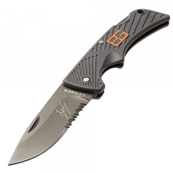 Компактен сгъваем нож GERBER SCOUT FOLDING KNIFE, лек, със защита и трион на острието