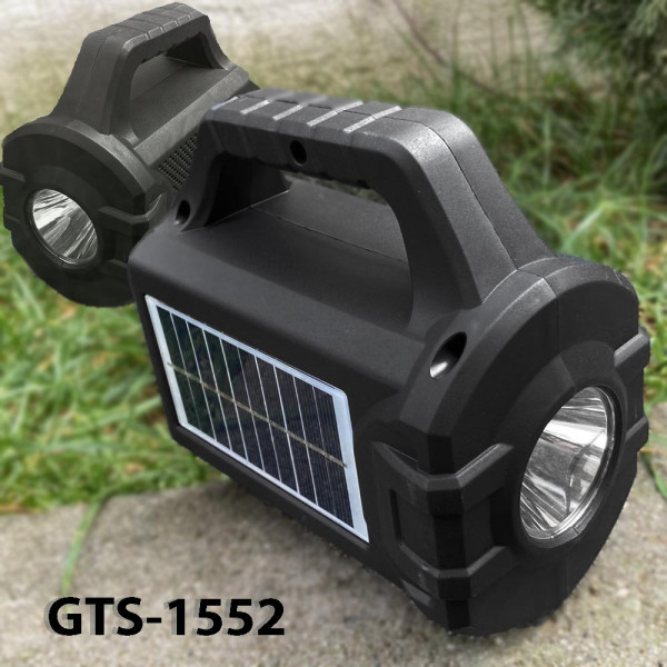 Преносима тонколона с вграден соларен панел, LED светлинки и фенер GTS-1552