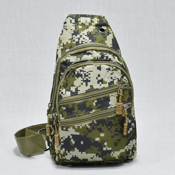 Спортна чанта от текстил 1716 GREEN CAMOUFLAGE - унисекс