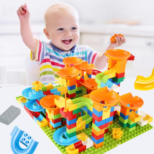 Образователен и креативен конструктор 200- 200 части, 3+, NUKANTE, CRAZY MARBLE RUN