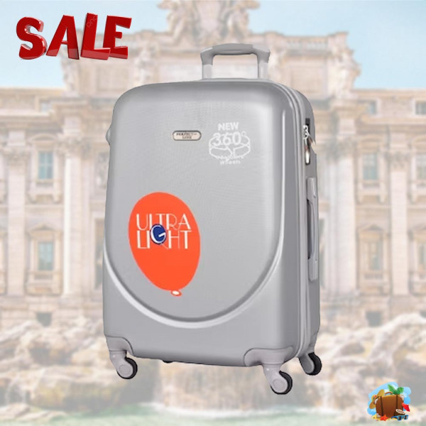 НОВО: 4бр Куфари 1217-4 GREY ABS,четири въртящи колелца, заключване с цифров шифър, комплект 4бр