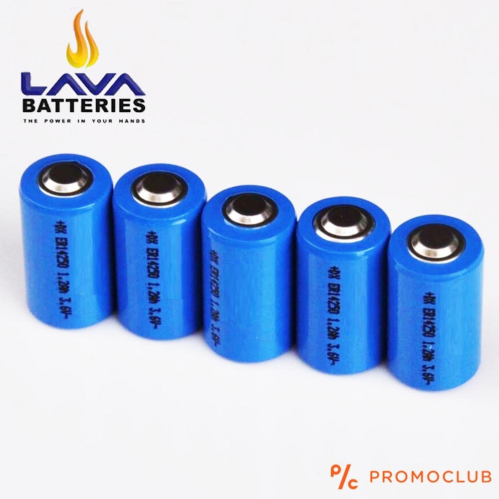 Литиева ER14250 батерия LAVA висок клас 3.6V 1200 mAh, с пъпка