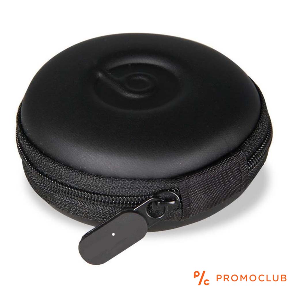 Полу-твърд калъф за слушалки, кръгъл с цип