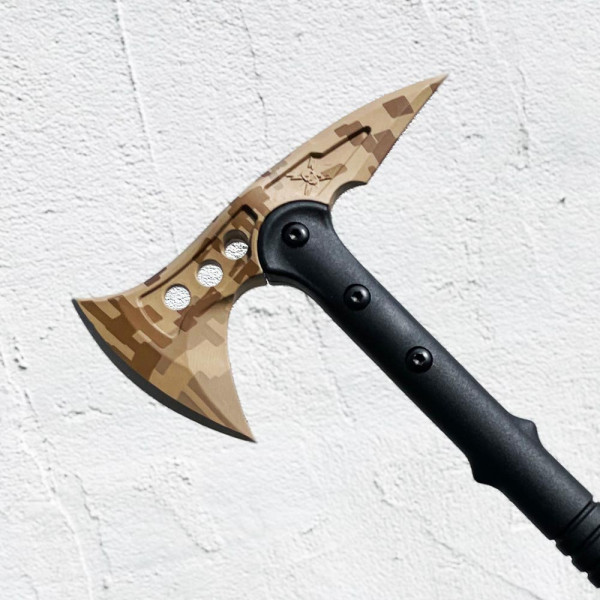 Голяма брадва INDIAN TOMAHAWK SKULL SOG DESERT - с калъф и кутия