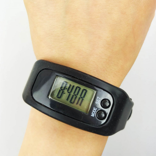 Спортна измервателна гривна Strap с петцифрен екран LCD и множество функции - лека и удобна
