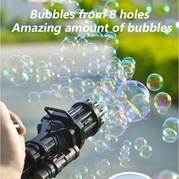 Буря от сапунени балони с електрическия пистолет ELECTRIC BUBBLE GUN, Детенце учи