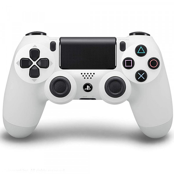 Висококачествен DOUBLESHOCK IV WHITE - джойстик за SONY PLAY STATION IV, с USB кабел