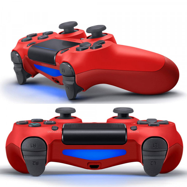 Висококачествен DOUBLESHOCK IV RED - джойстик за SONY PLAY STATION IV, с USB кабел