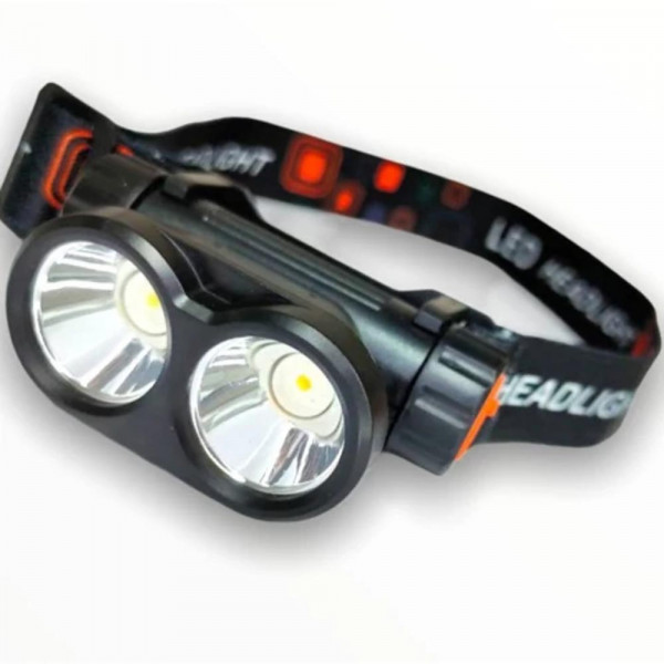 Мощен двоен челник с вградена батерия HIGH POWER HEADLAMP с два прожектора
